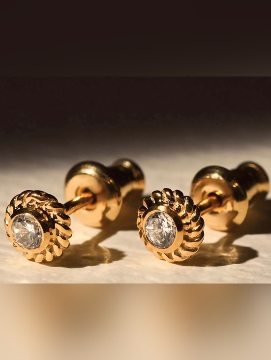 Raven James Jewelry - Raven James Sia Stud Earrings - Gold Plated Sterling And Crystals